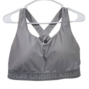 Under Armour Plus Size Silver Medium Impact Sports Bra